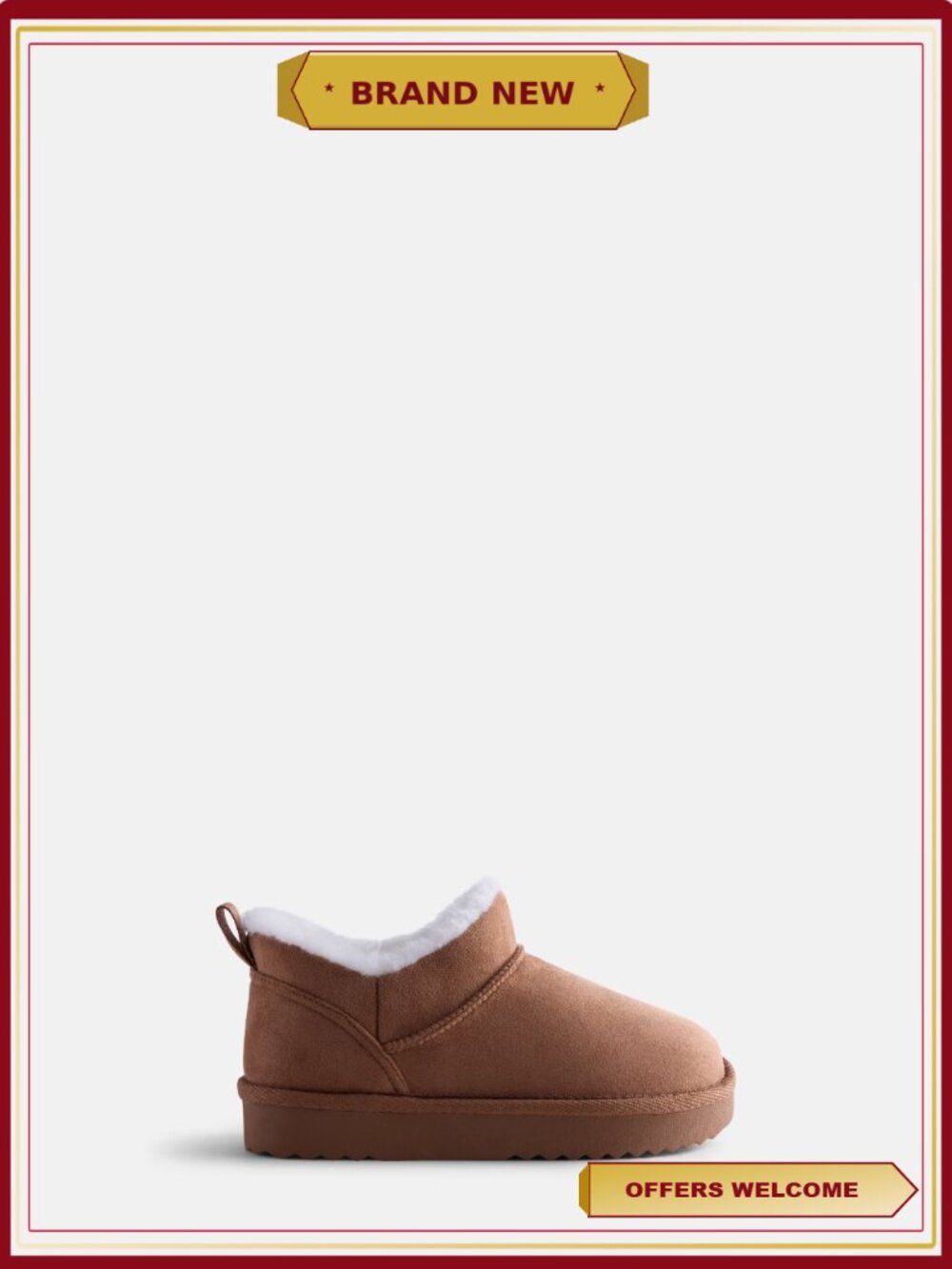 Faux Shearling Platform Boots Girls Pull-On Winter Boots